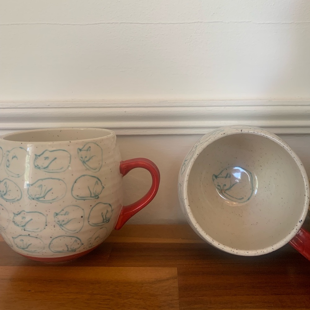 Anthropologie Leah Reena Goren Cat Mugs